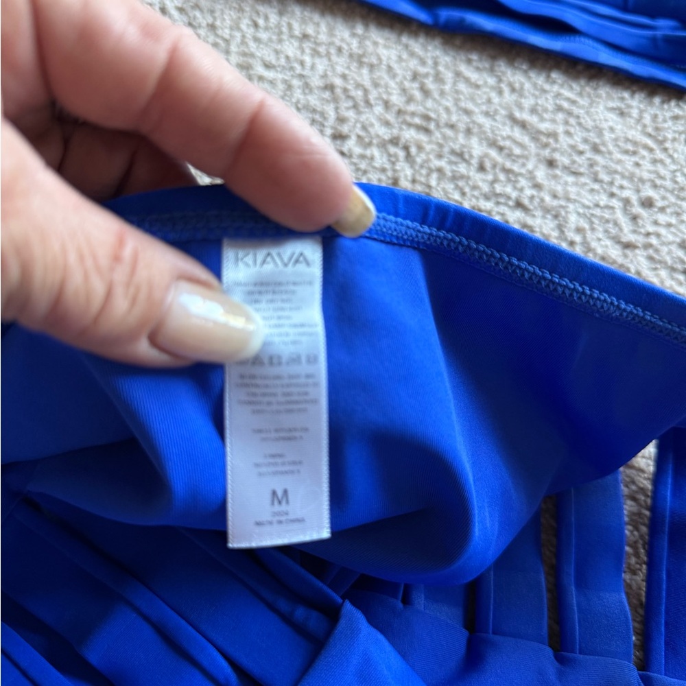 Like New Kiava Royal Blue Two Piece Bathing Suit - Picture 3 of 4